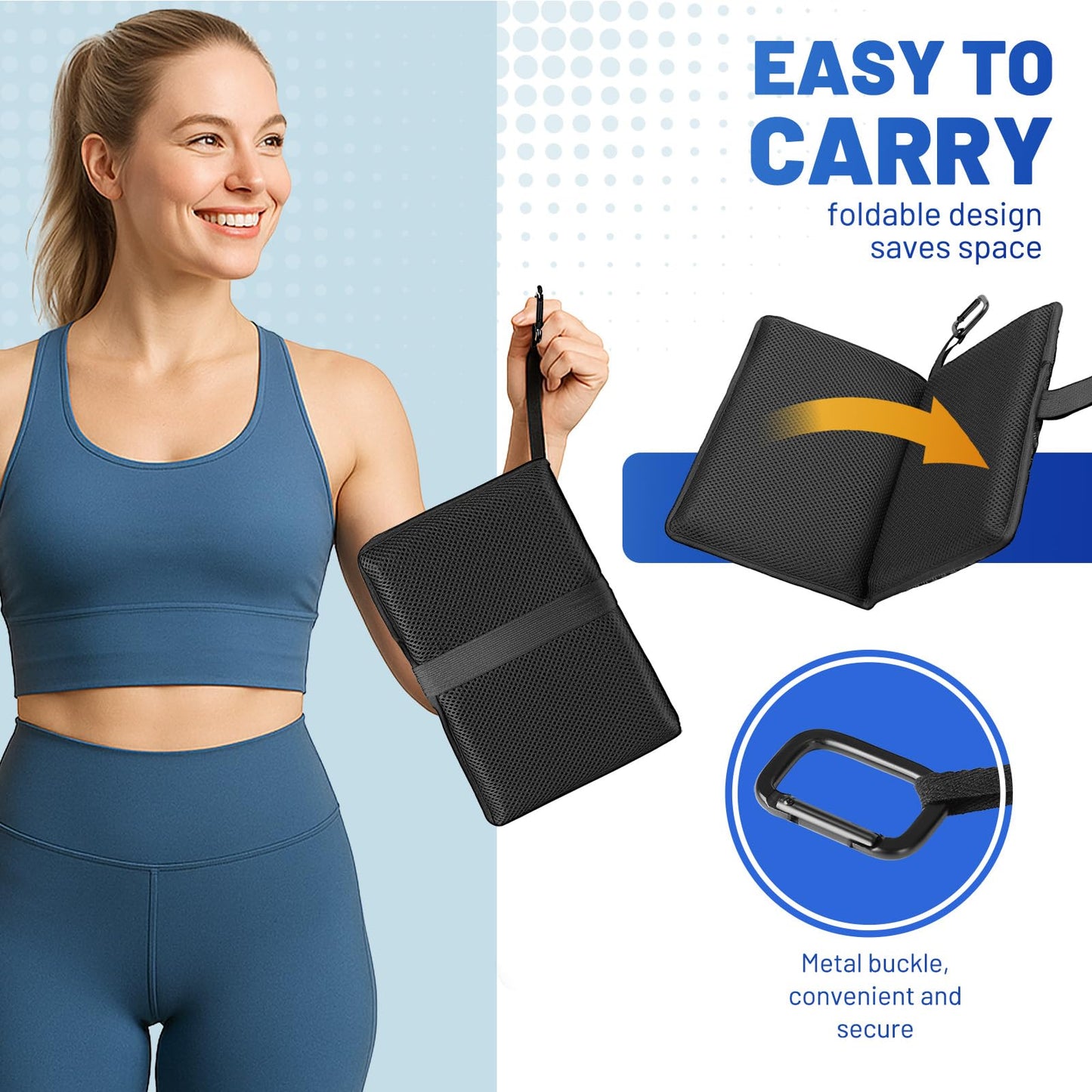 Foldable Gel Bike Seat Cushion for Recumbent Bikes – Honeycomb Pressure Relief Pad