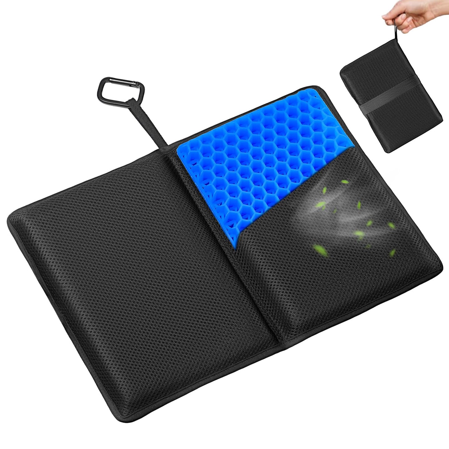Foldable Gel Bike Seat Cushion for Recumbent Bikes – Honeycomb Pressure Relief Pad