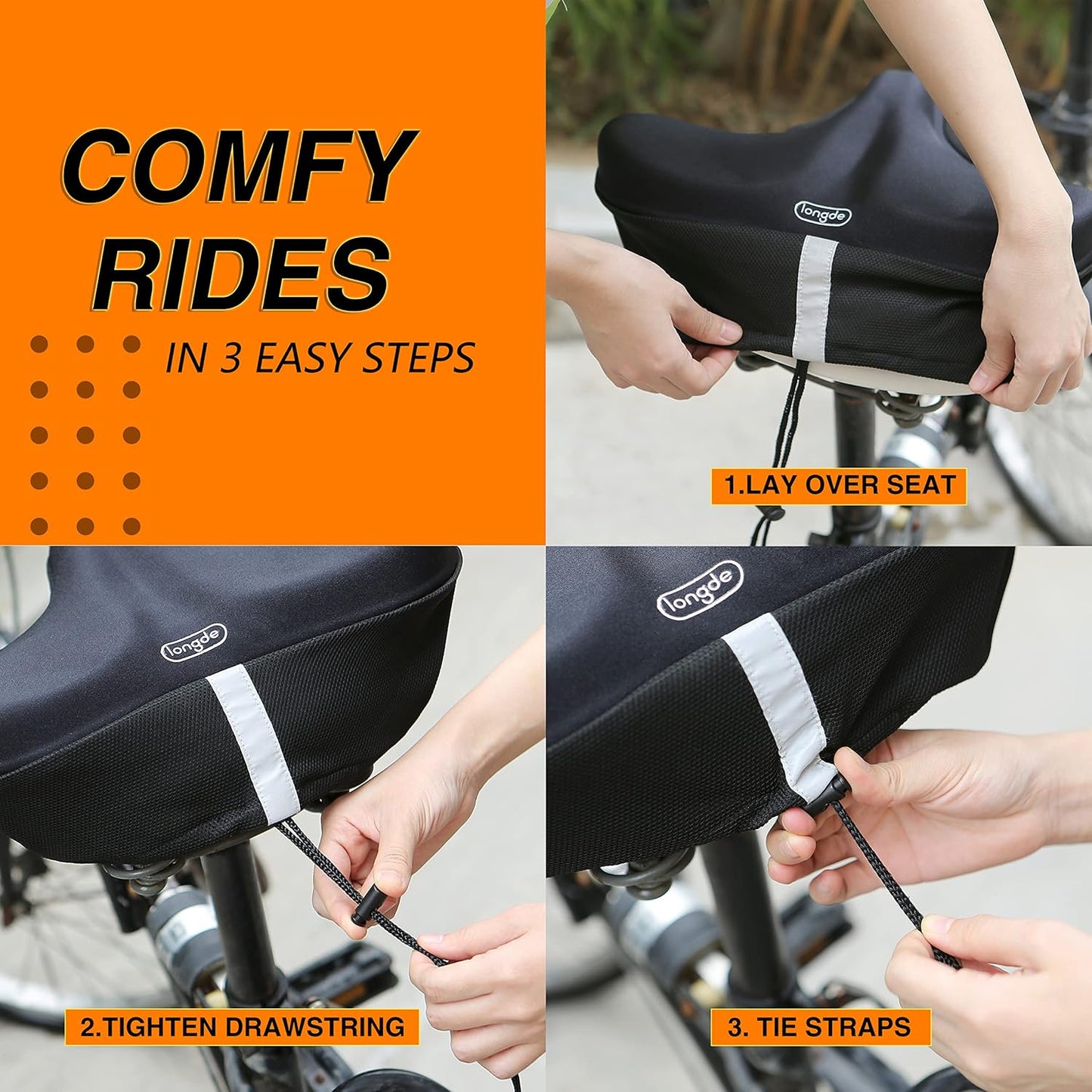 Newpearl Super Wide Bike Seat Cover 13.5" * 10.5"