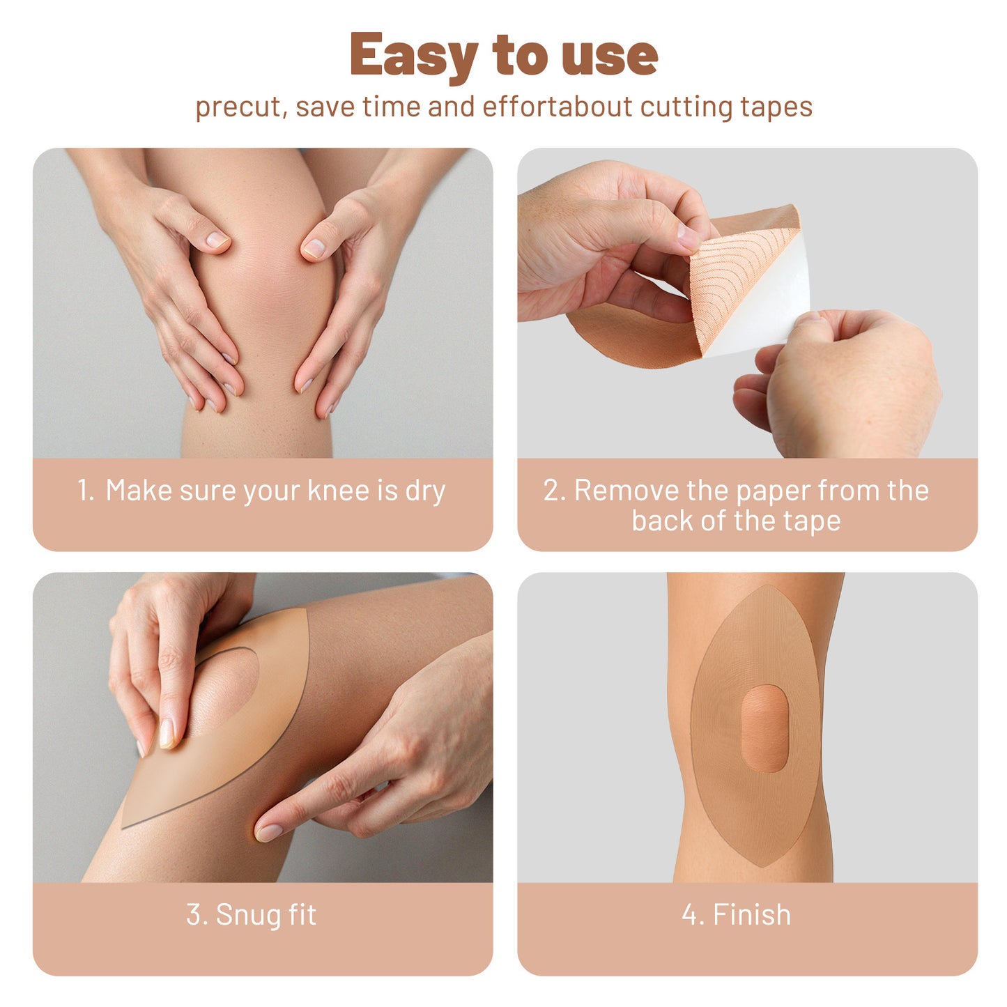 Newpearl Kinesiology Knee Tape (10-Pack)