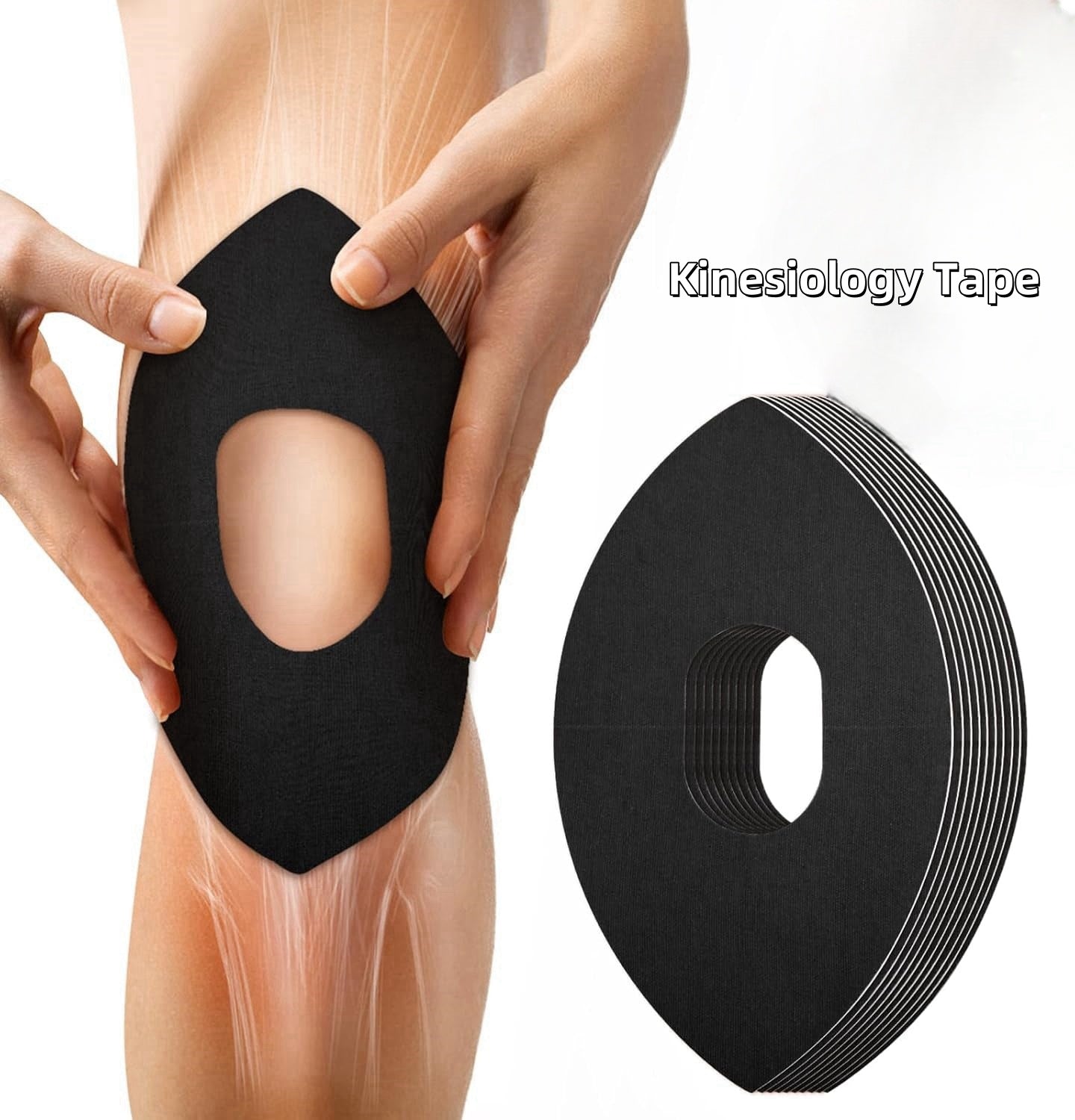 Newpearl Cycling Knee Pad & Kinesiology Tape Set