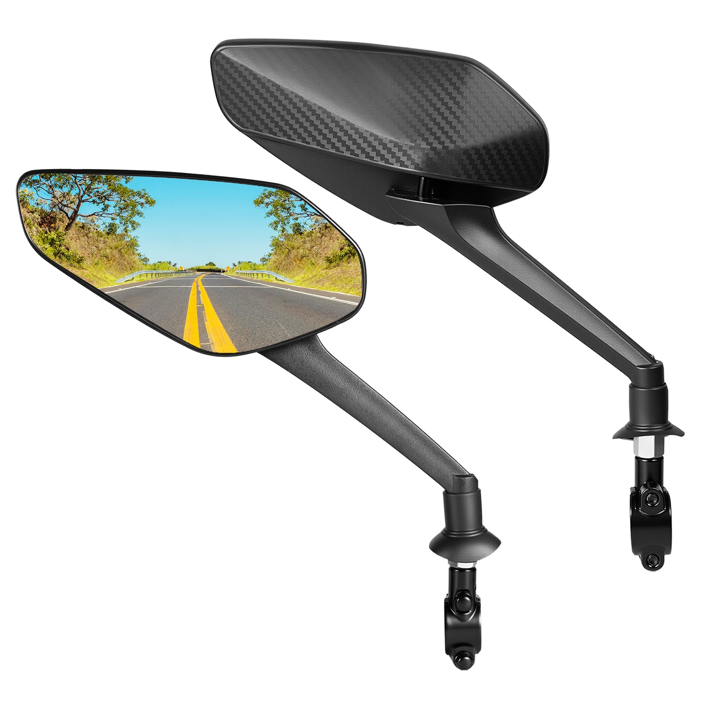 Rétroviseur Vélo Réglable – Grand Miroir Convexe 17 cm, Cadre ABS & Base Aluminium, Anti-Vibration, Pour Guidon 22–25 mm