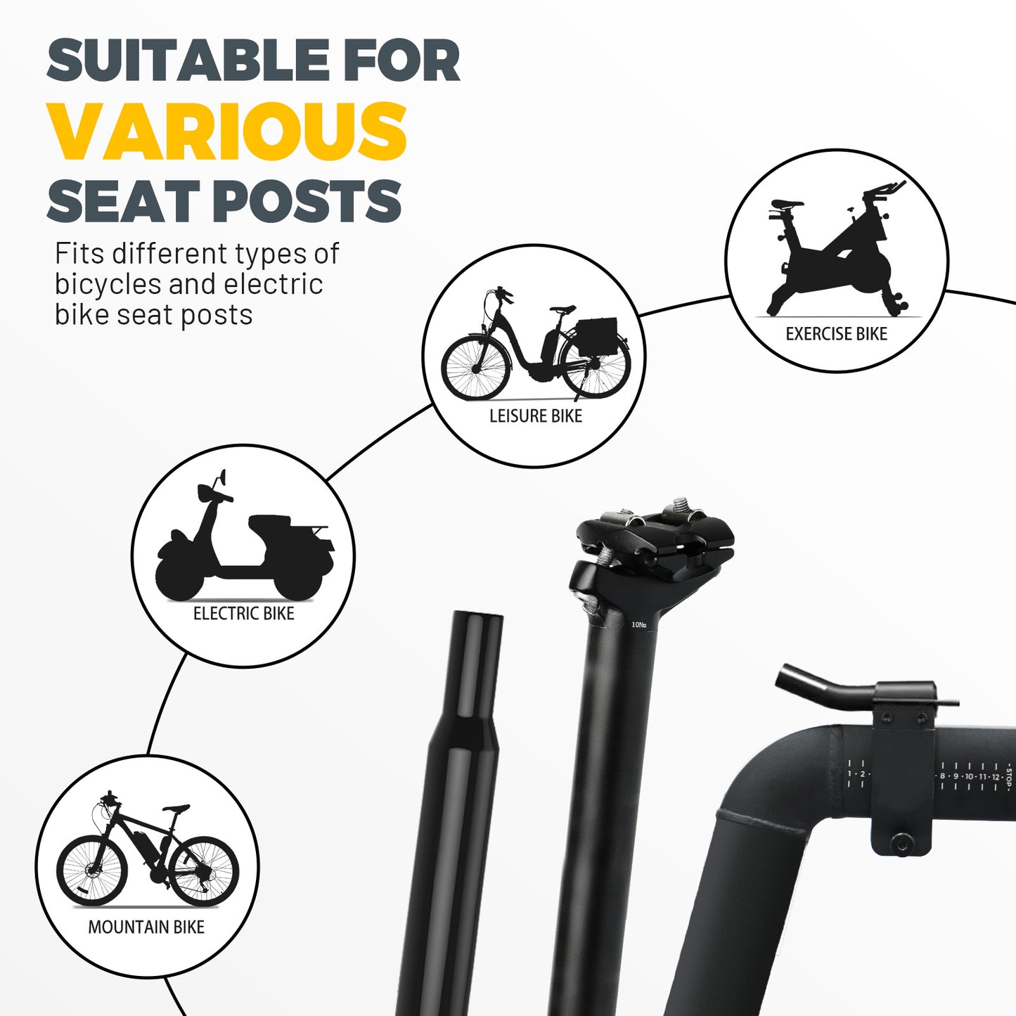 Newpearl Noseless Brown Bike Seat