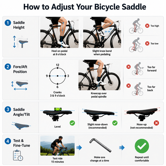 How to Adjust a Bicycle Saddle for Comfort