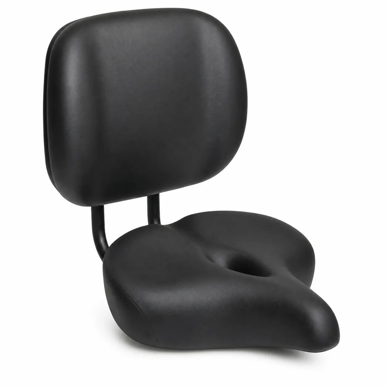 Newpearl wide bike seat with adjustable backrest black comfort saddle