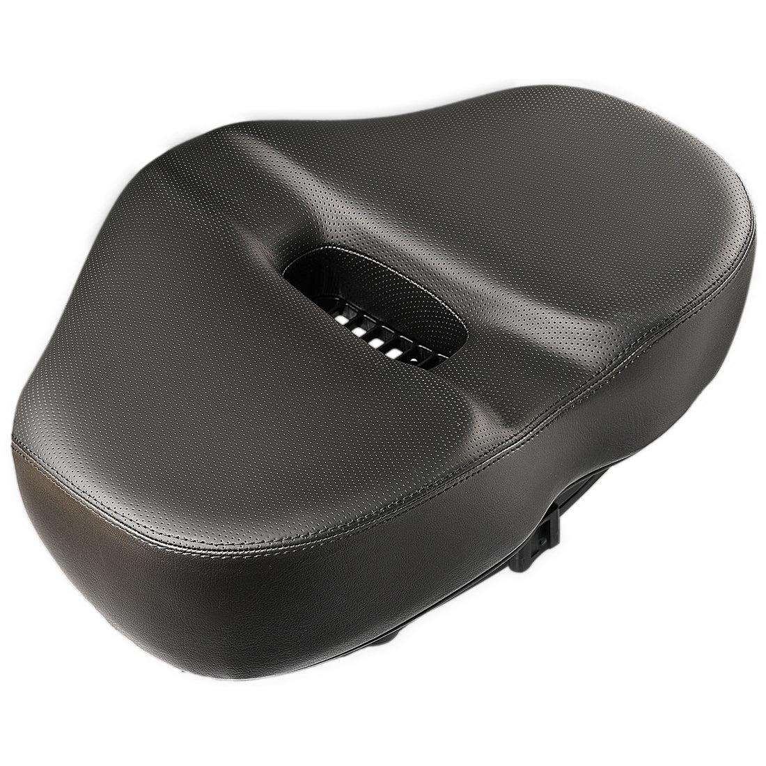 Wide saddle with reduced front pressure design