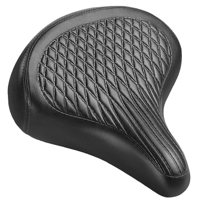 Flat front bicycle saddle with thick foam support