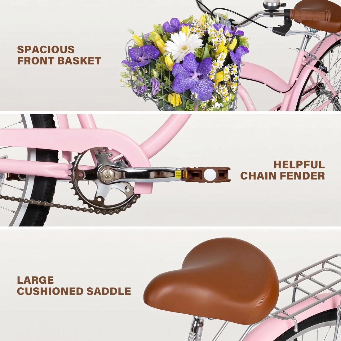 Beach Cruiser Bike, 24 & 26 inch Commuter Bicycle