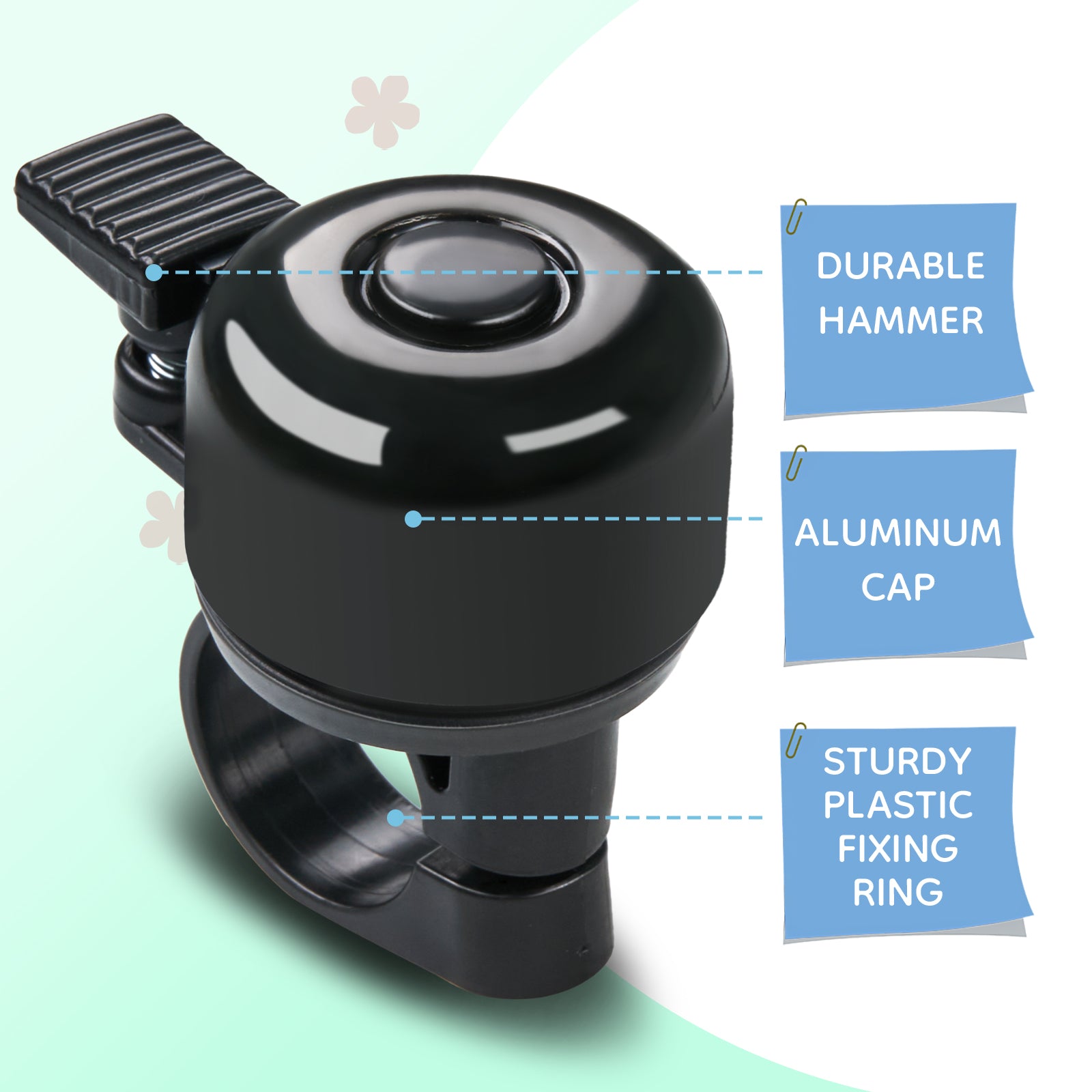Lightweight bicycle bell for girls and young riders