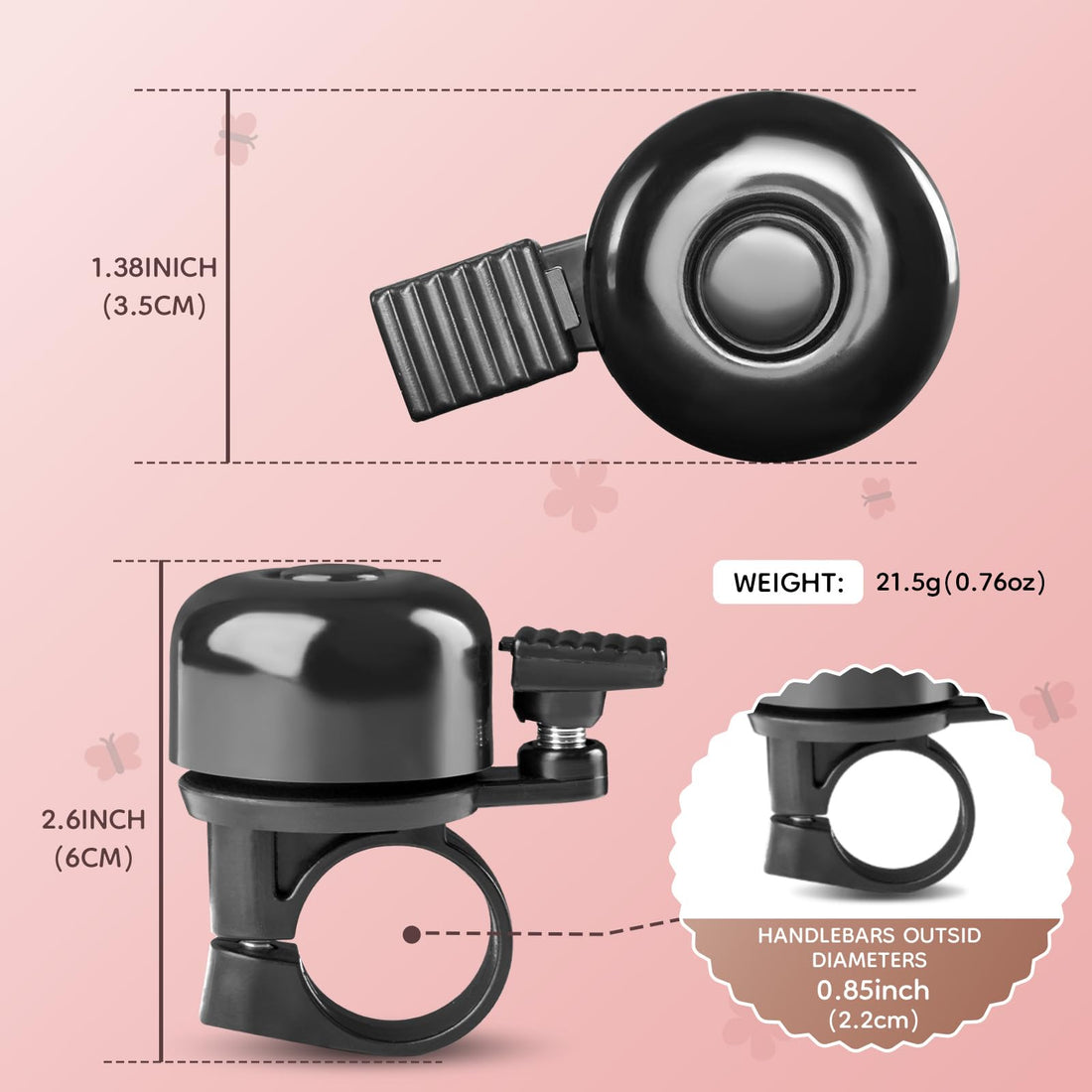 Kids bike bell with clear ring sound