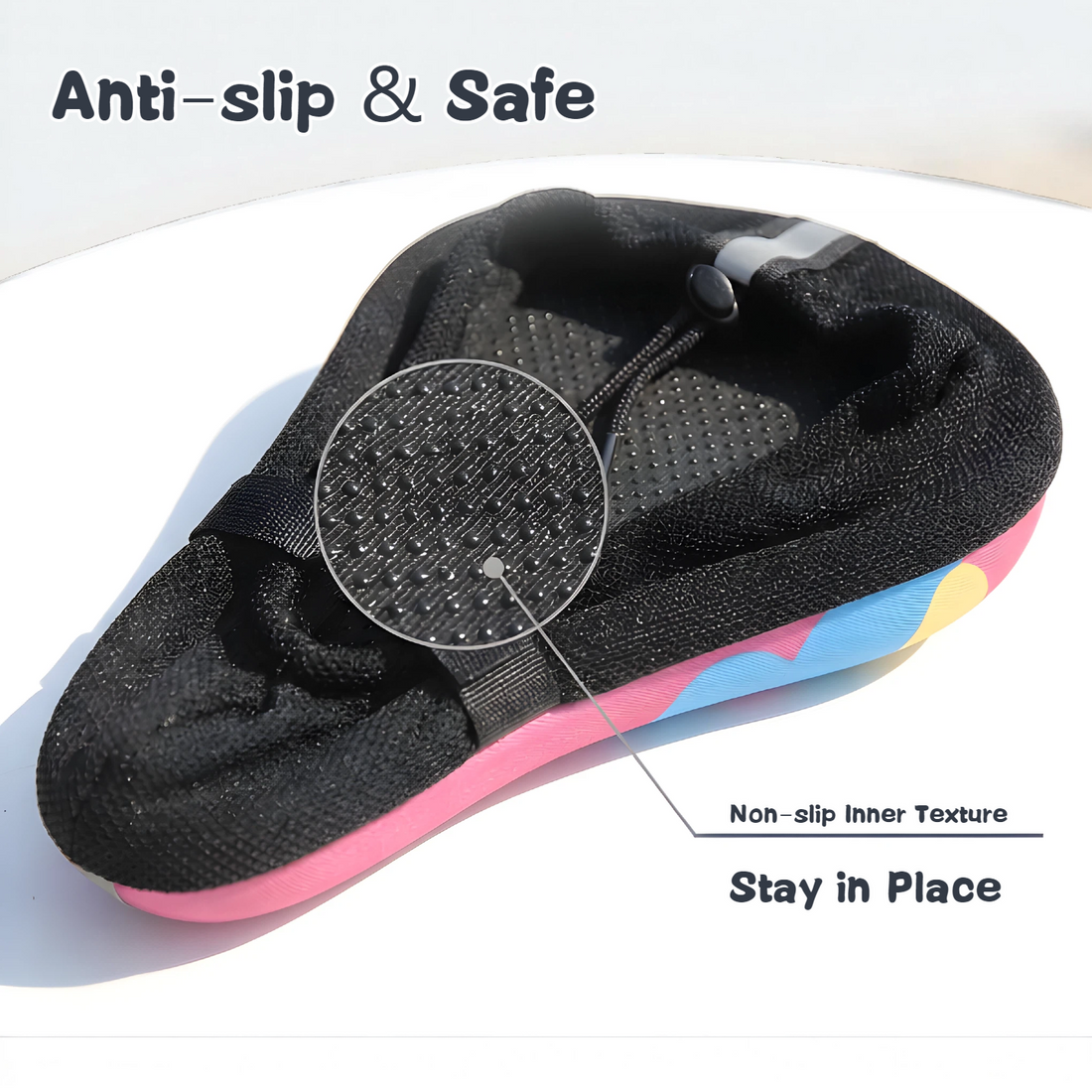 Kids Gel Bike Seat Cover for Girls, Large, 10.24 x 6.3"