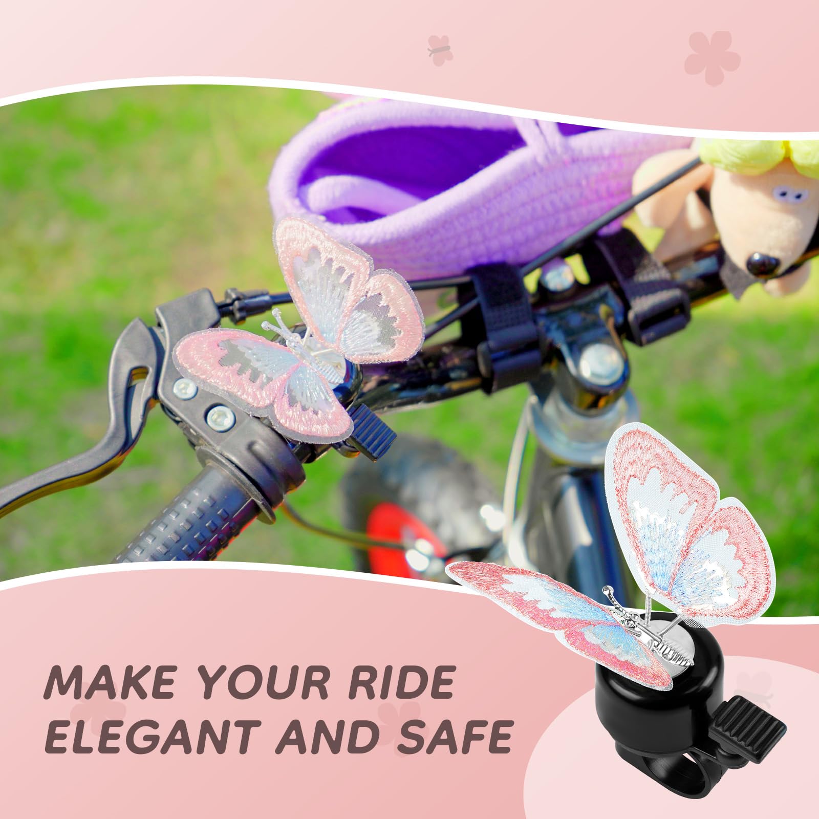 Cute bicycle bell accessory for girls and young riders