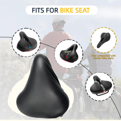 Stretch Bike Seat Cover Waterproof, PU Leather
