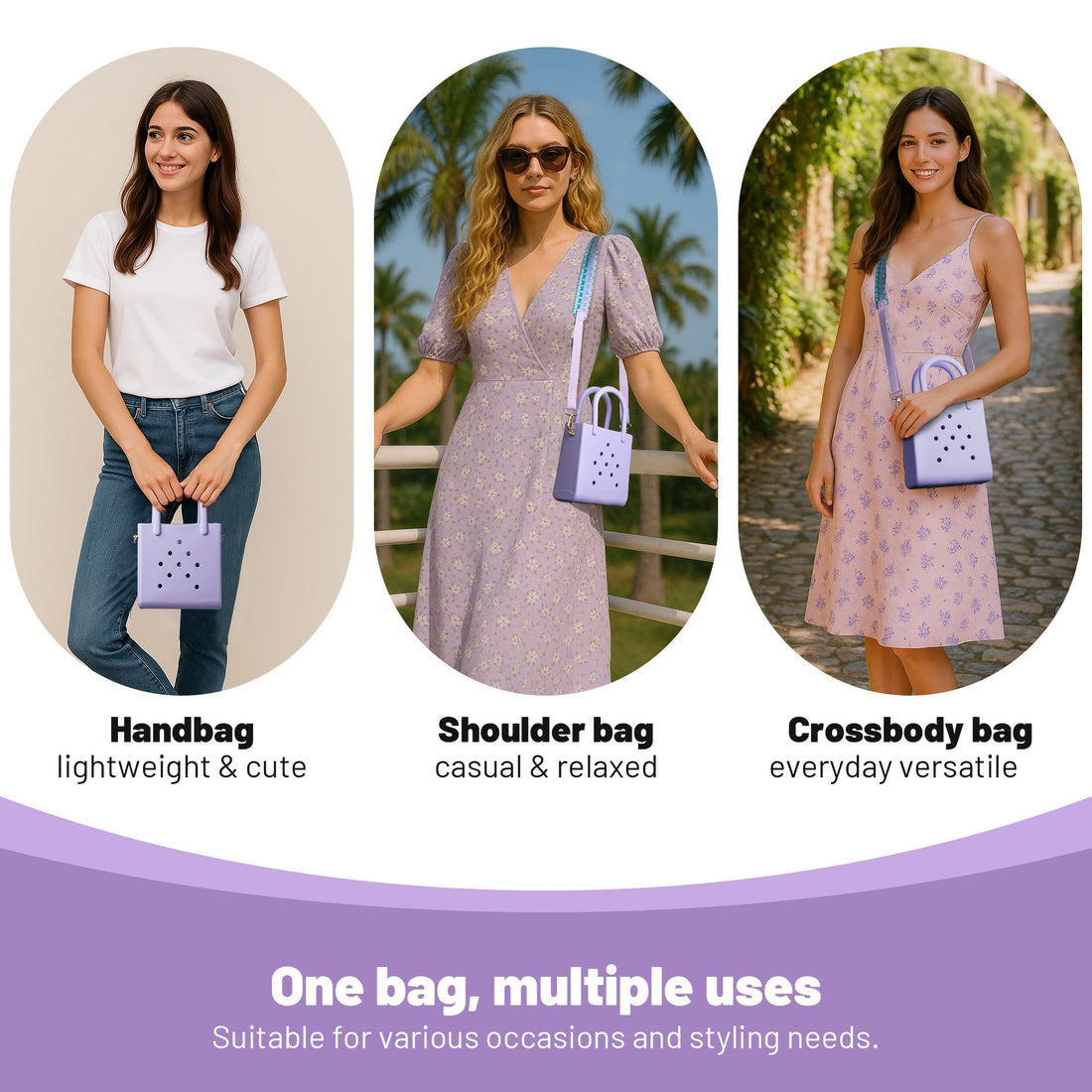Newpearl Mini EVA Purse – Lightweight Tote with Crossbody Strap