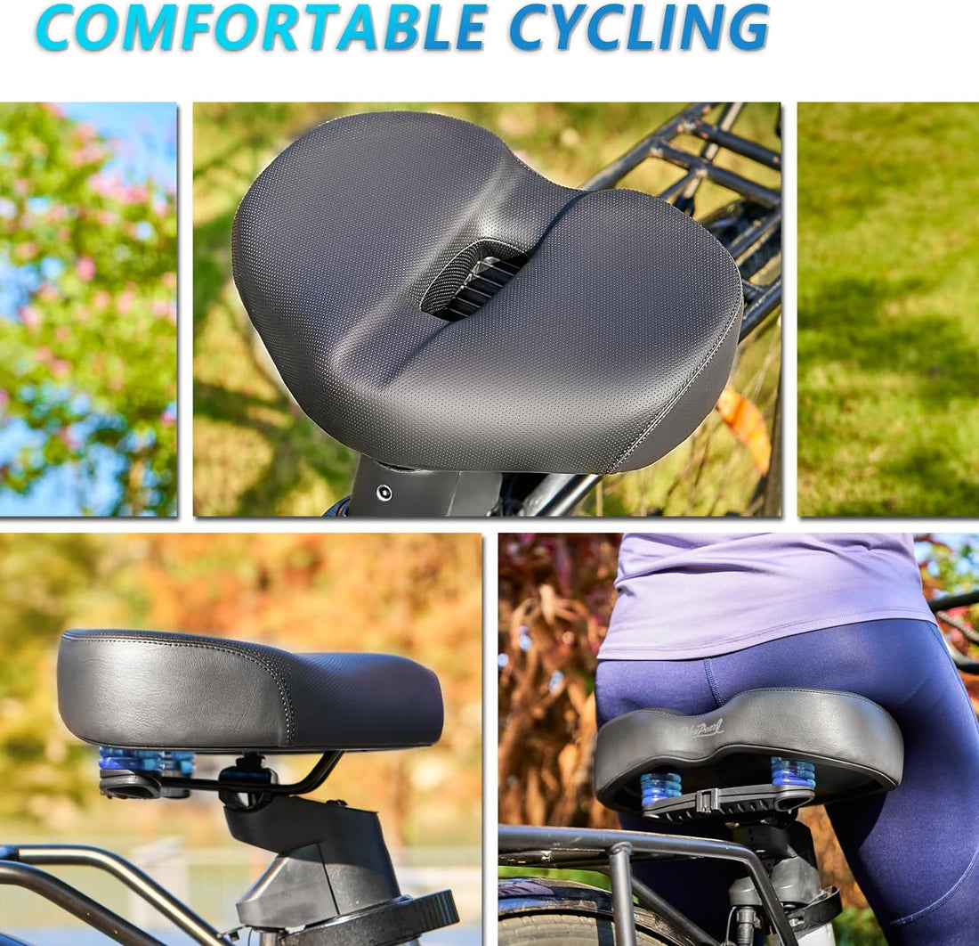 Comfort bike seat for e-bikes and exercise bikes