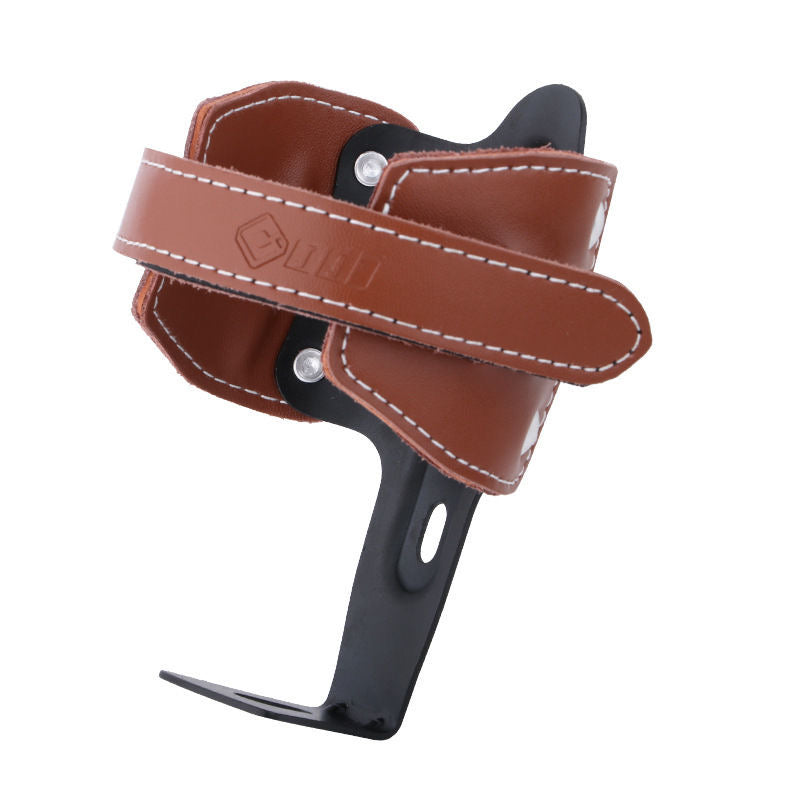 Time Capsule adjustable bike bottle cage with vintage leather detail
