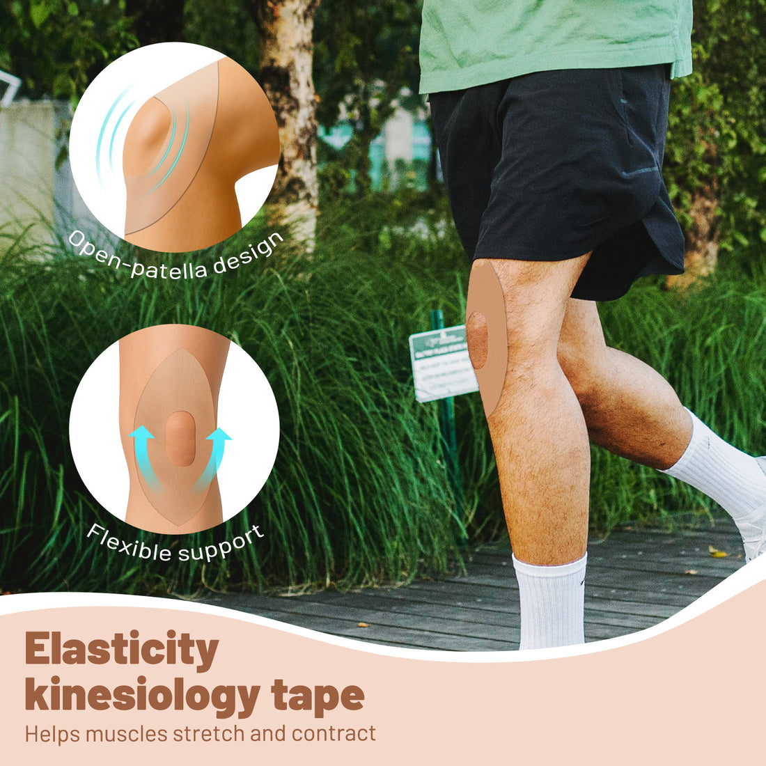 Newpearl Kinesiology Knee Tape (10-Pack)