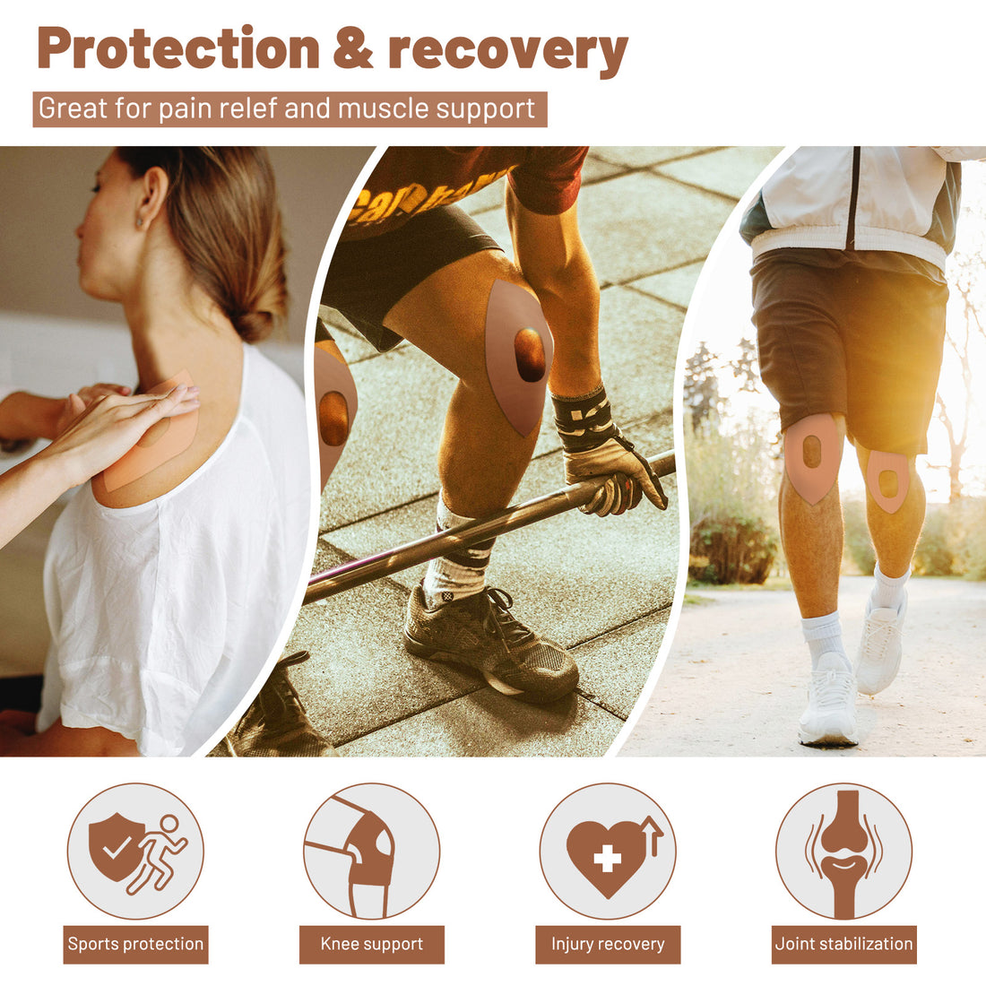 Newpearl Kinesiology Knee Tape (10-Pack)