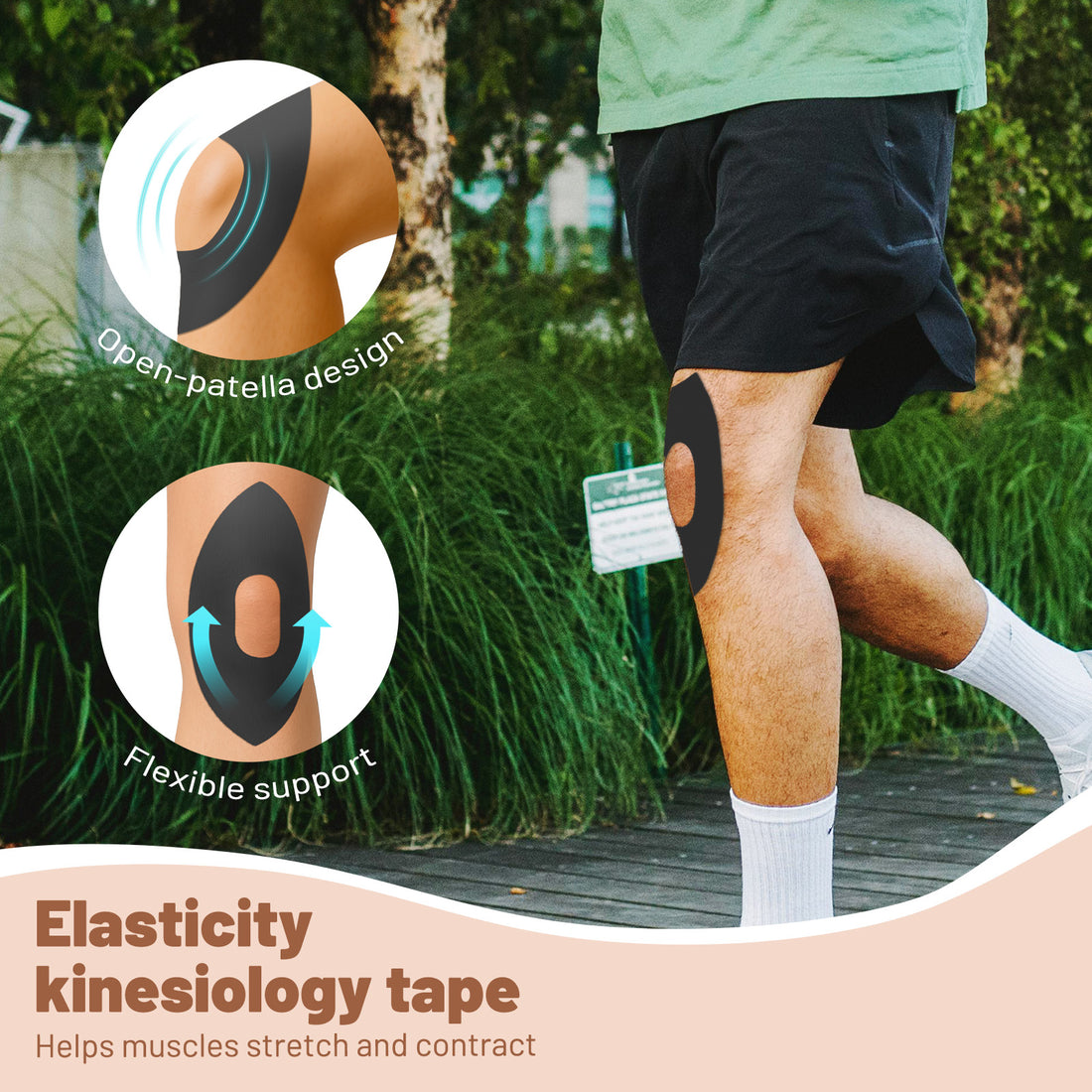 Newpearl Kinesiology Knee Tape (10-Pack)
