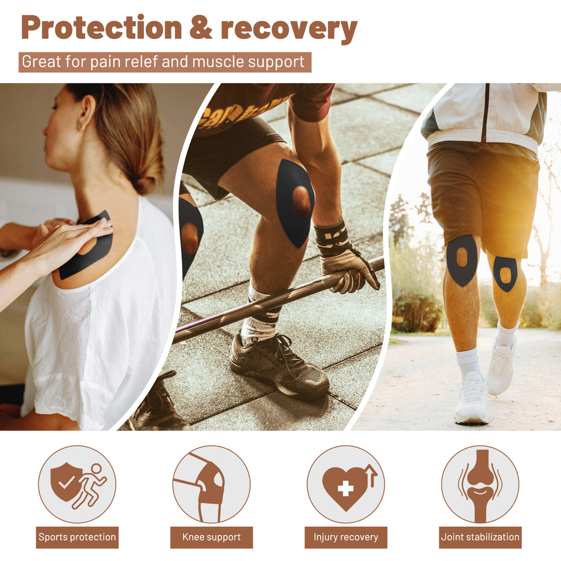 Newpearl Kinesiology Knee Tape (10-Pack)