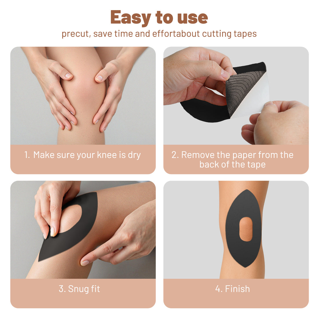 Newpearl Kinesiology Knee Tape (10-Pack)