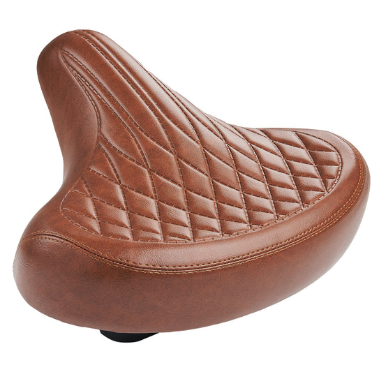 Selle Vélo Large Confortable Marron – Style Vintage pour Vélo de Ville et Cruiser, Imperméable, Série Time Capsule