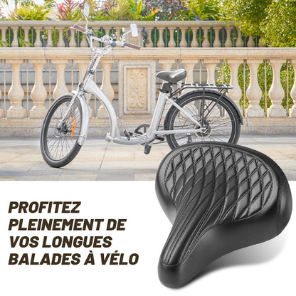 Selle Vélo Large Confort pour Homme et Femme – Style Vintage, Imperméable, Idéale pour Vélo de Ville, Cruiser et Électrique
