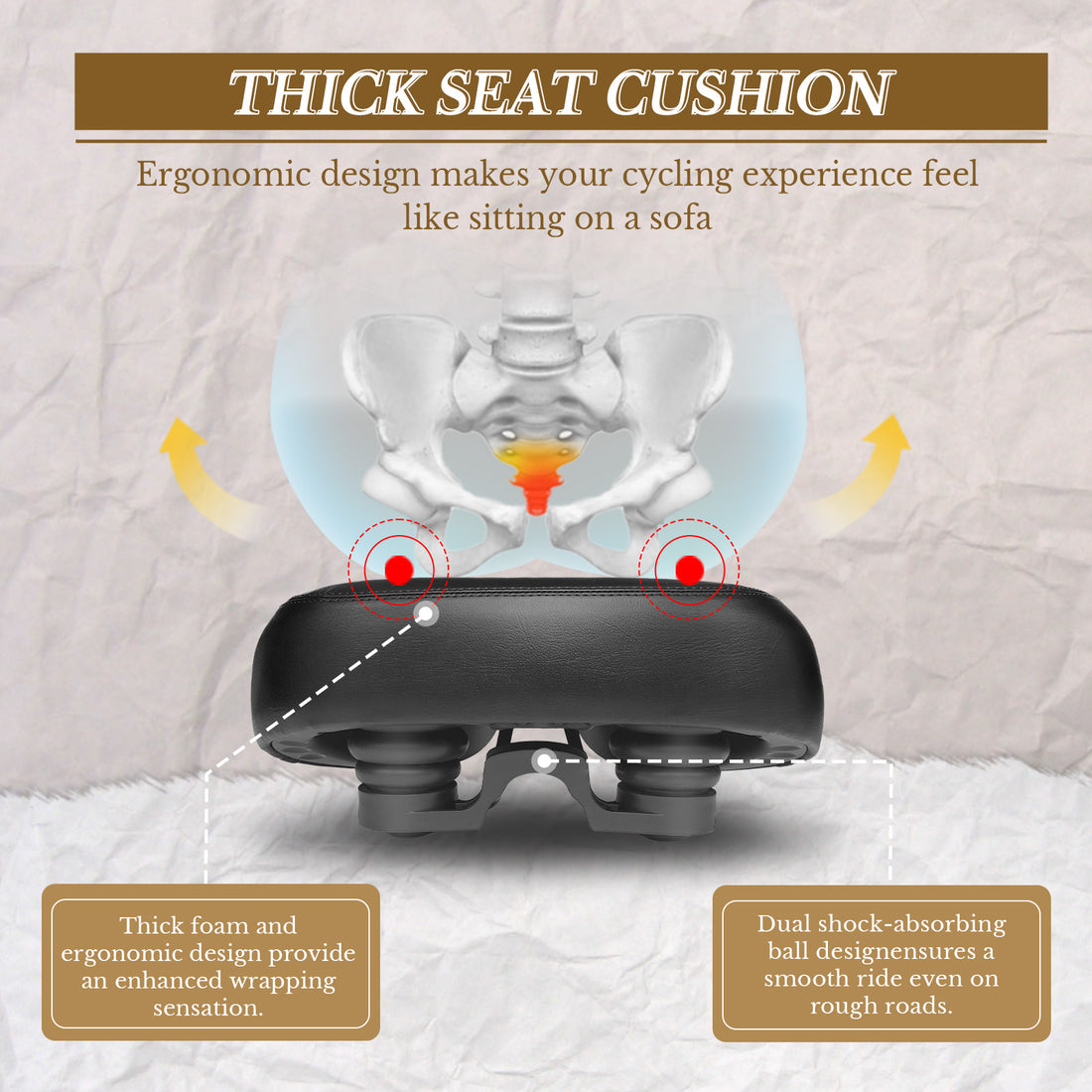 Time Capsule black bike seat for city and e-bike rides