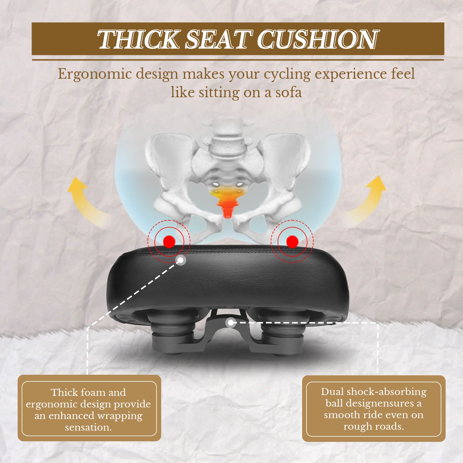 Time Capsule black bike seat for city and e-bike rides