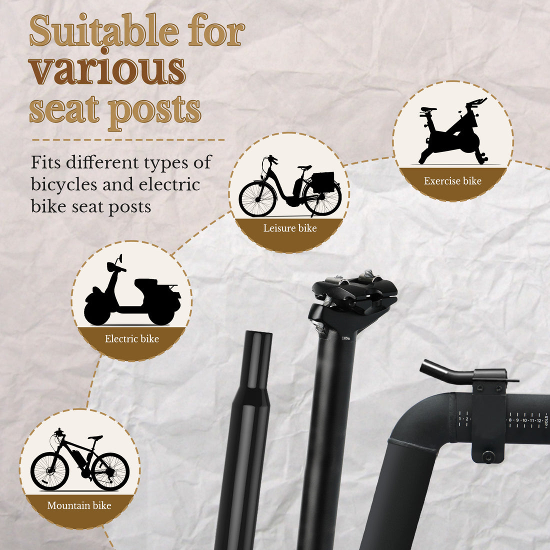 Black Vintage Bike Seat with Steel Springs