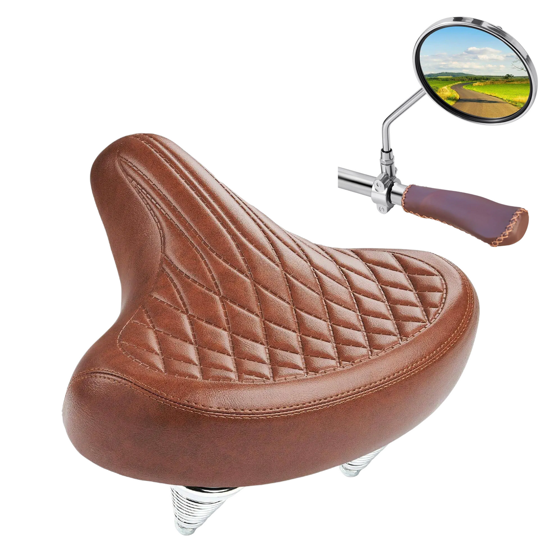 Brown Time Capsule vintage bike accessory set