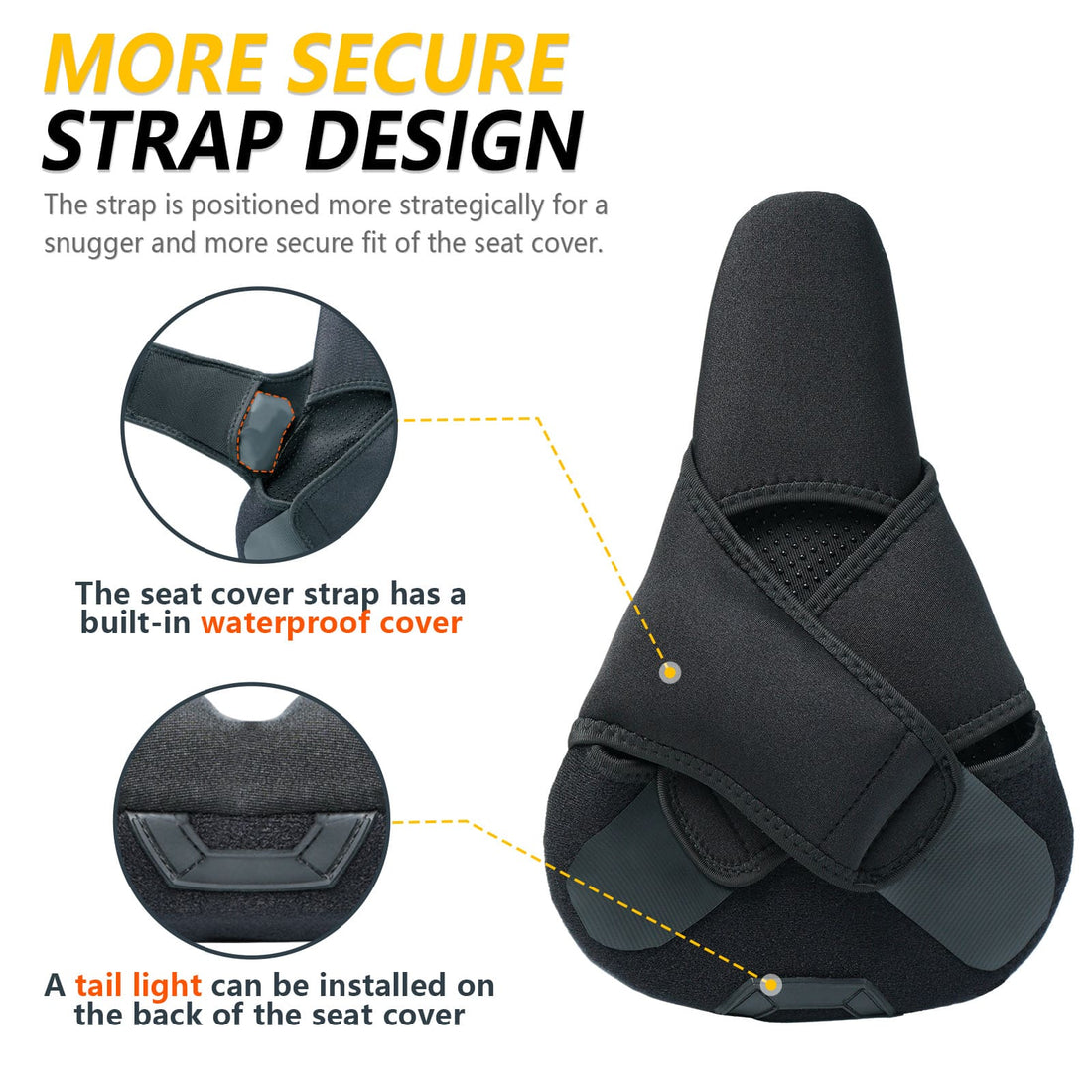 Newpearl LowNose Bike Seat Cover with Velcro Straps