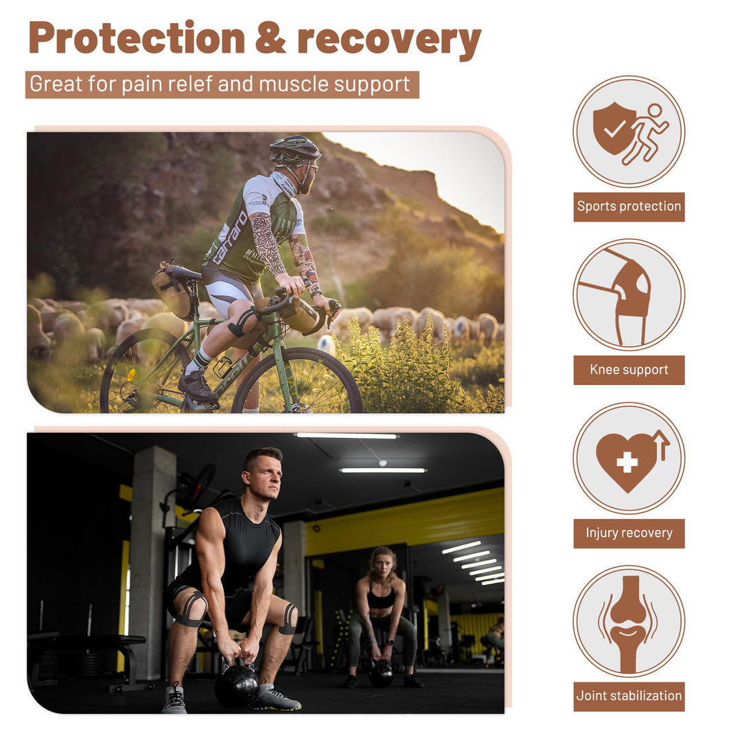 Newpearl Kinesiology Knee Tape (10-Pack)