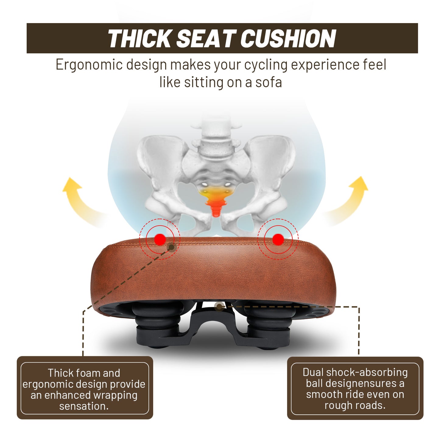Newpearl Time Capsule Saddle - Elastomer Spring (Brown)