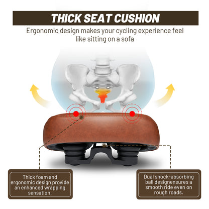 Newpearl Time Capsule Saddle - Elastomer Spring (Brown)