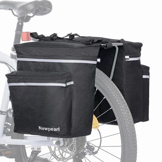 Bike Panniers, 34L Upgraded Water Resistant Saddle Bags for Bicycle Rear Racks