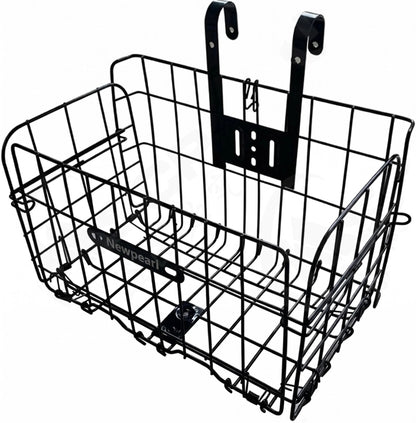 Newpearl folding bike front basket with handles