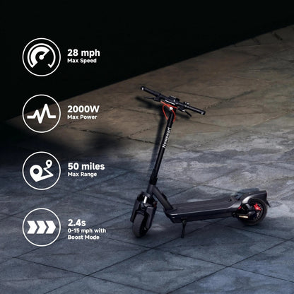 Electric Scooter with Cruise Mode, Adjustable Handlebar Height