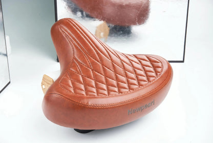 Brown Vintage Bike Seat with Elastomer Springs
