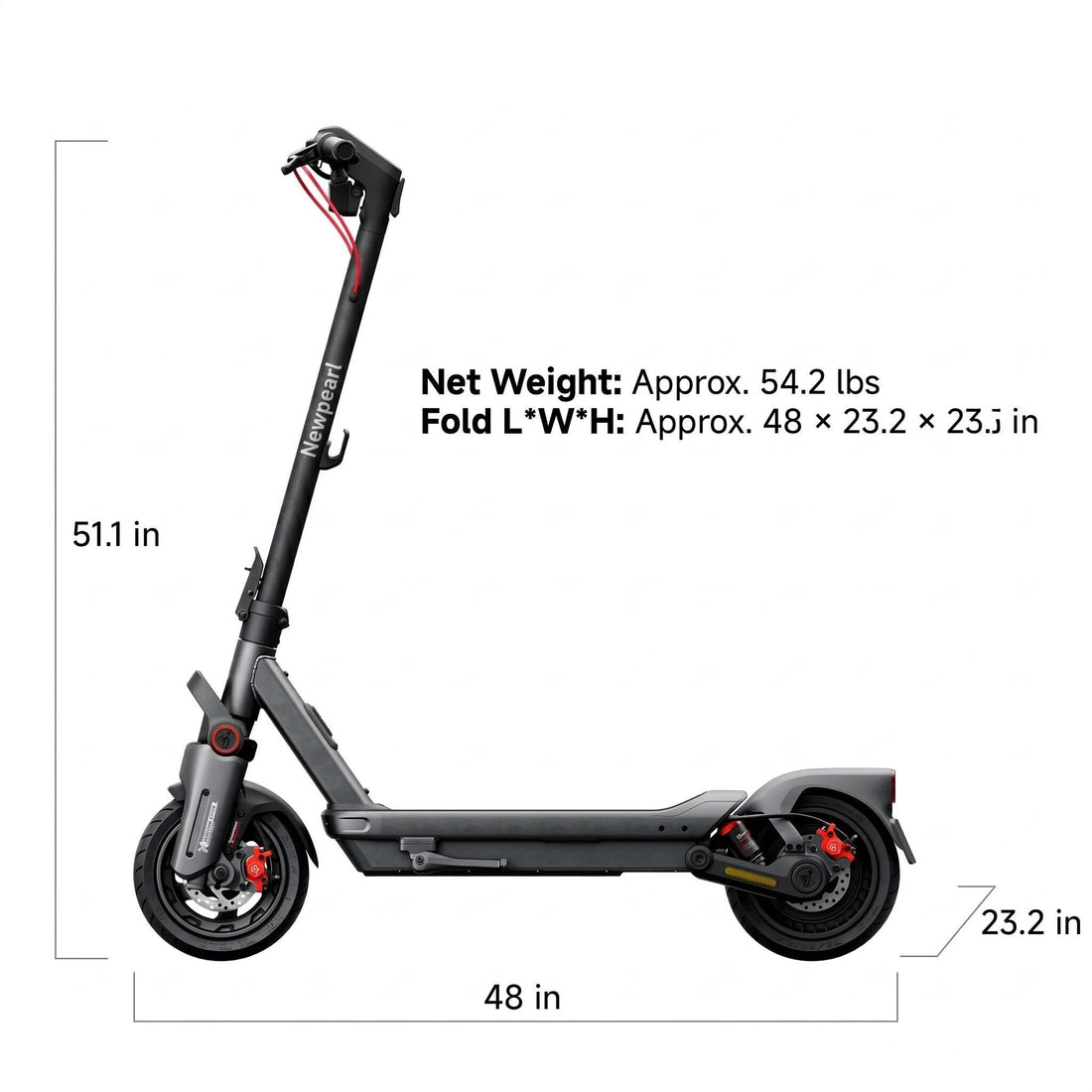 Electric Scooter with Cruise Mode, Adjustable Handlebar Height