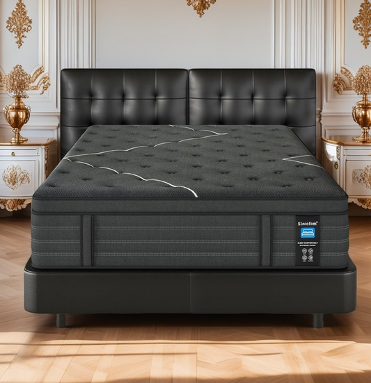 Newpearl Extra Firm Mattress 14 Inch - Cooling Hybrid Mattress with Pocketed Coils for Pressure Relief and Support, Breathable Design with 10-Year Limited Warranty