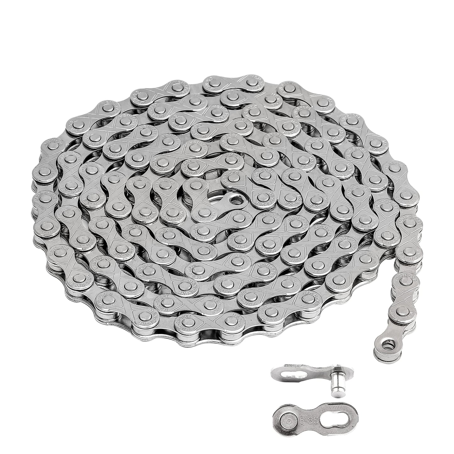 Bike Chain 6/7/8-Speed,Bicycle Chain 1/2x3/32 Inch,Special Steel for Road Mountain Racing Cycling