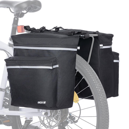 Bike Panniers, 34L Upgraded Water Resistant Saddle Bags for Bicycle Rear Racks
