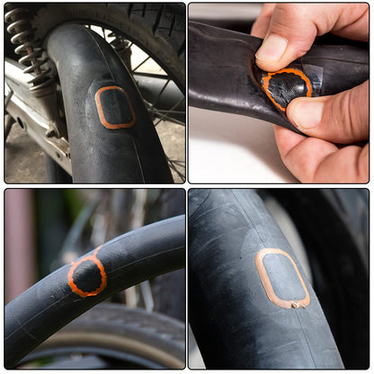 Bike Tire Repair Kits - Bycicle Inner Tube Puncture Patch Kit with 24PCS Vulcanizing Patches