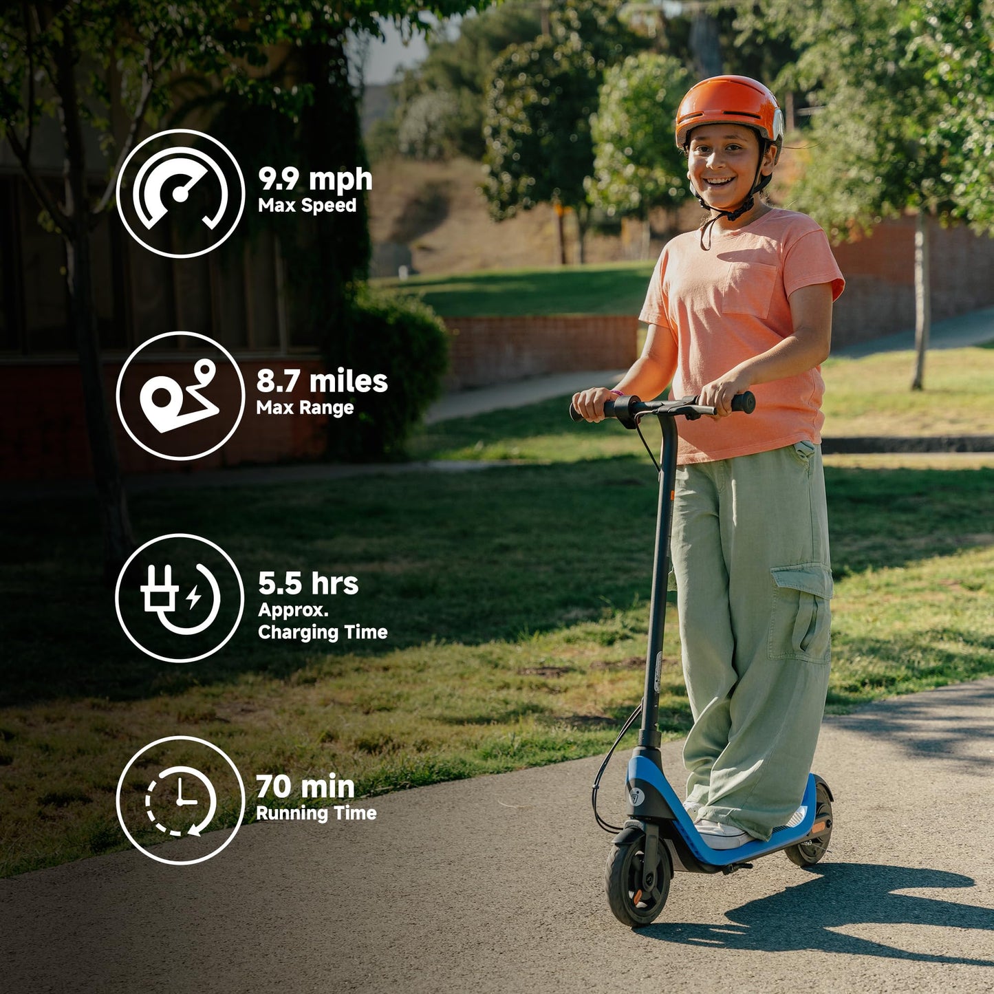 Electric Scooter with Cruise Mode, Adjustable Handlebar Height