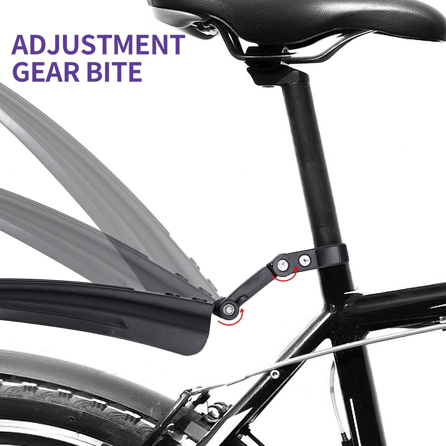 Bicycle Fender Set All-Weather Bike Mudguards Widened, Quick-Install Fenders for Mountain & City Bikes