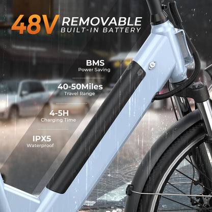 Electric Bike for Adults, 26" Step-Thru EBike