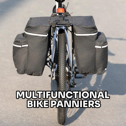 Bike Panniers, 34L Upgraded Water Resistant Saddle Bags for Bicycle Rear Racks