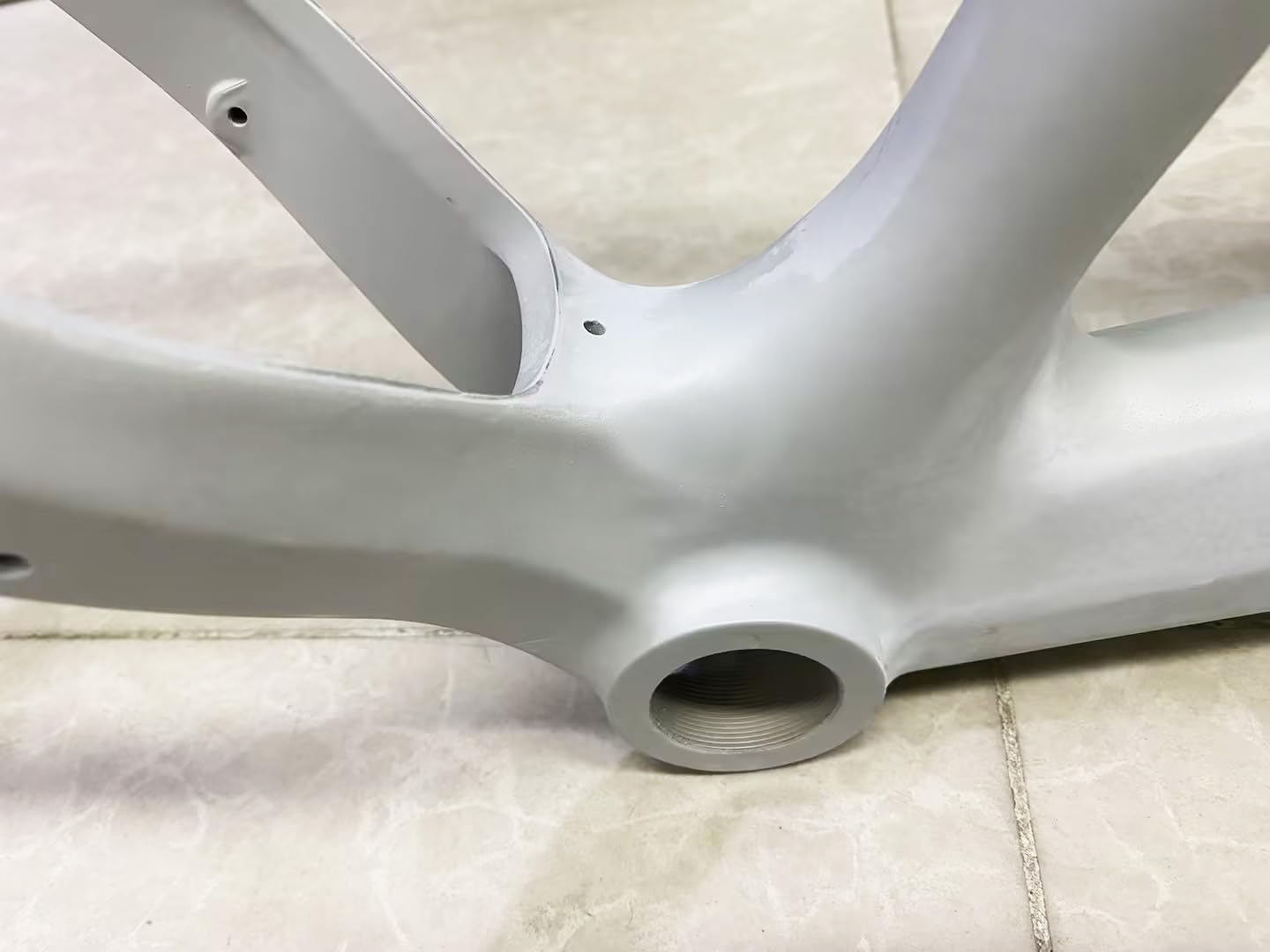 Mountain Bike Frame, Magnesium Alloy Bicycle Frame in White, DIY Compatible