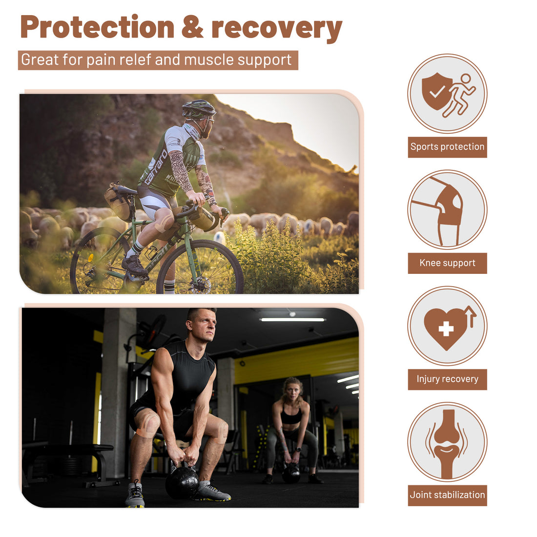 Newpearl Kinesiology Knee Tape (10-Pack)
